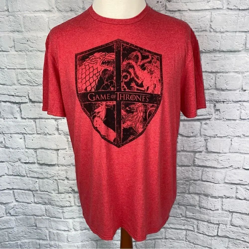 Game of thrones cotton blend Crewneck short sleeve graphic print tshirt sz XL